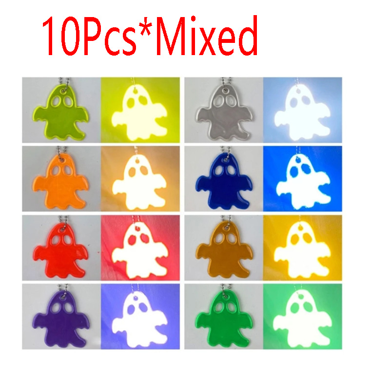 Running Gear Transportation - 10Pcs 6*6cm Safety Reflector Pendants Key