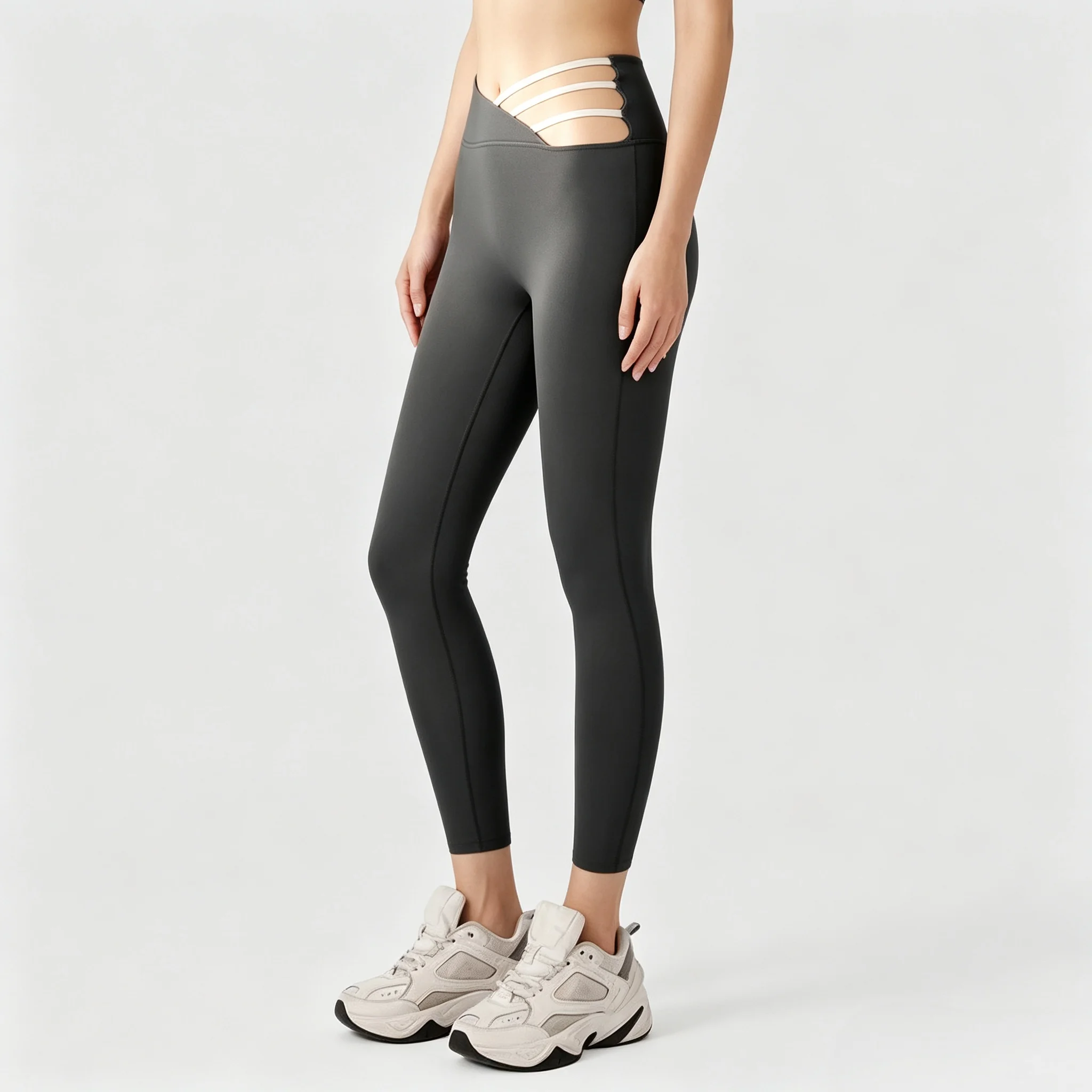 Running Gear Outfit - Women Hollow Out Ripped Yoga Leggings
