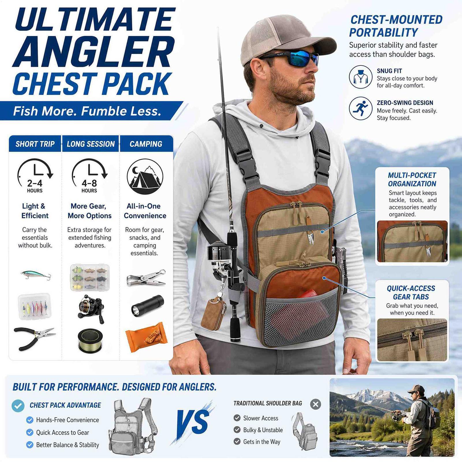 Waterproof Durable Fishing Che - Running Gear Storage review and price